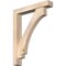 Ekena Millwork Imperial Block Smooth Bracket w/ Offset Brace, Douglas Fir, 5 1/2"W x 32"D x 40"H BKT0604X32X40IMP05SDF - alternate 1